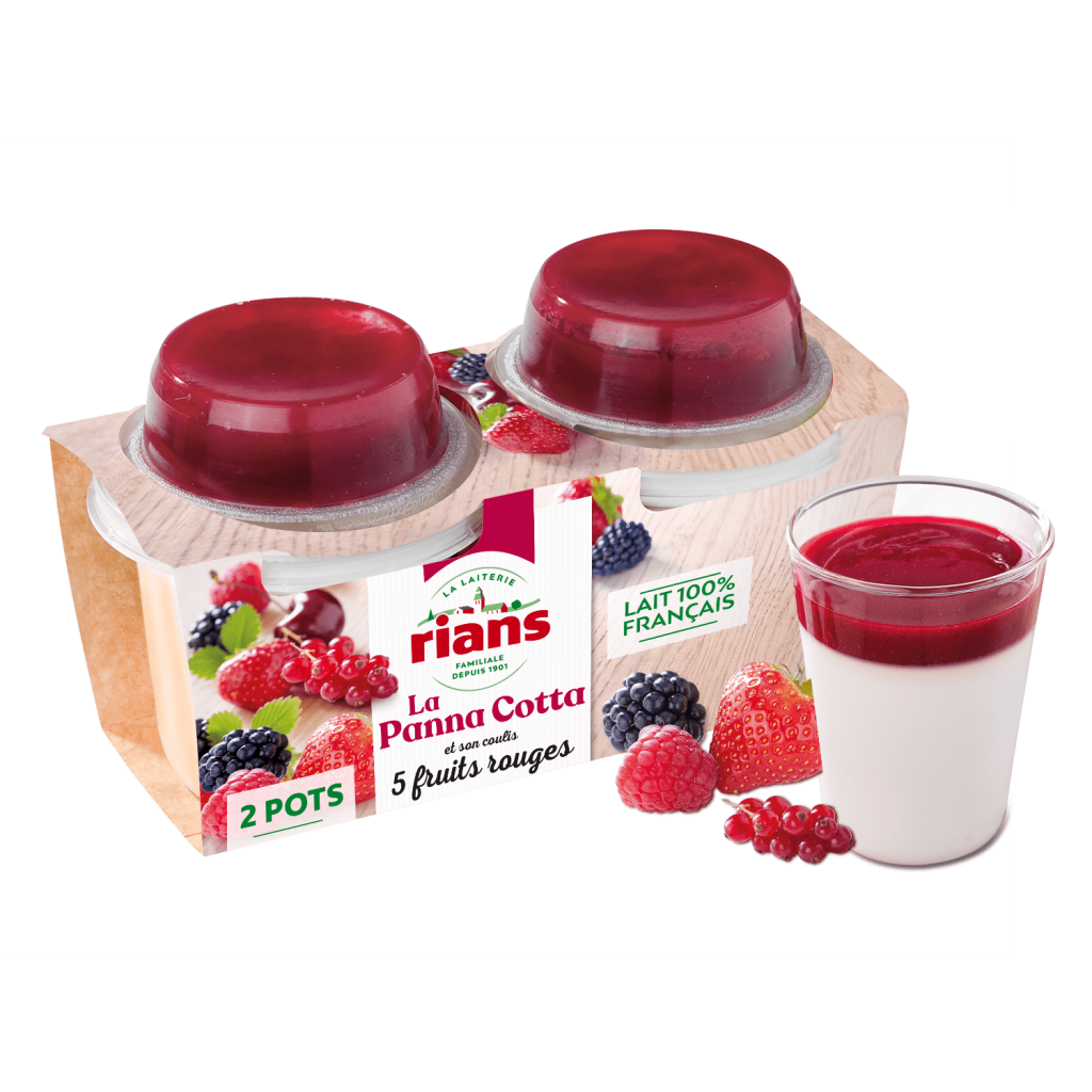 La Panna Cotta et son coulis aux 5 Fruits Rouges