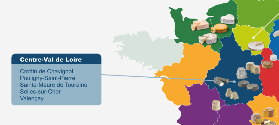 Carte Fromages Centre Val de Loire